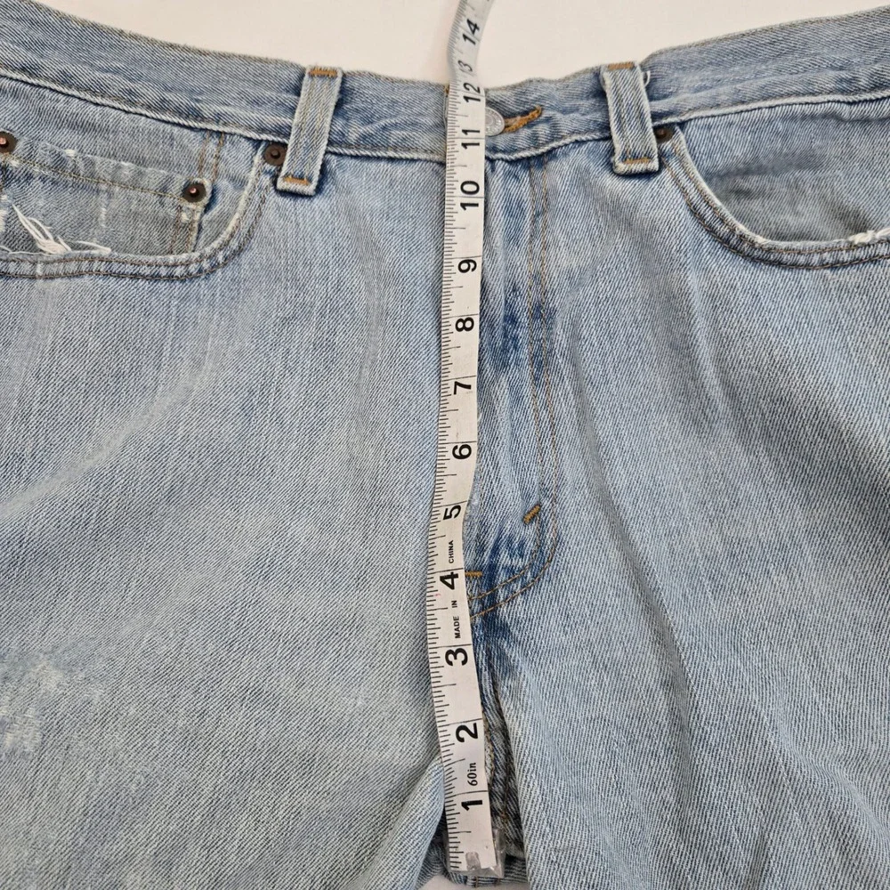 Vintage Levis 550 Jeans 33x36 Relaxed Tapered THASHED Grunge‎ Skater Baggy 90s